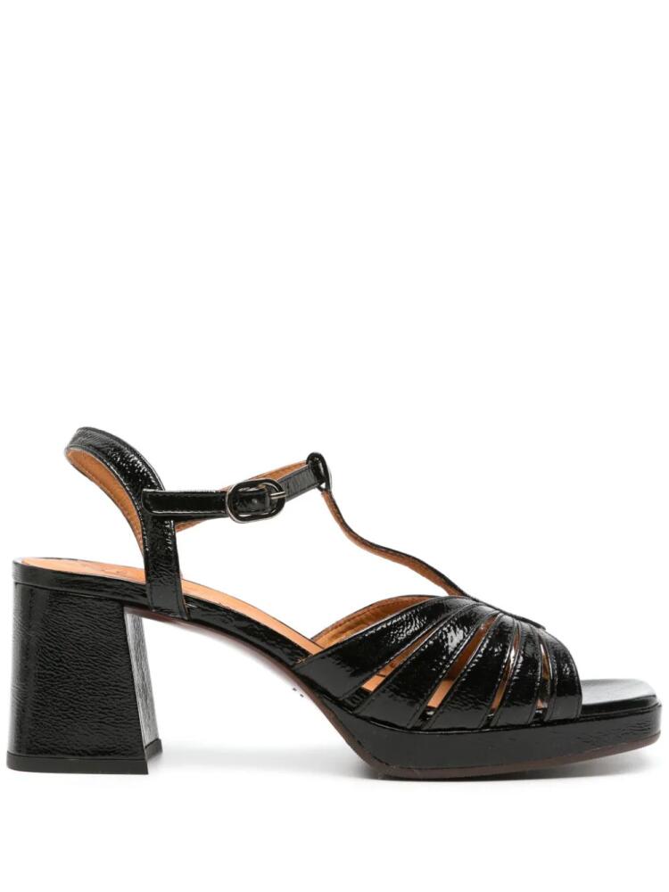 Chie Mihara 70mm Galta leather sandals - Black Cover