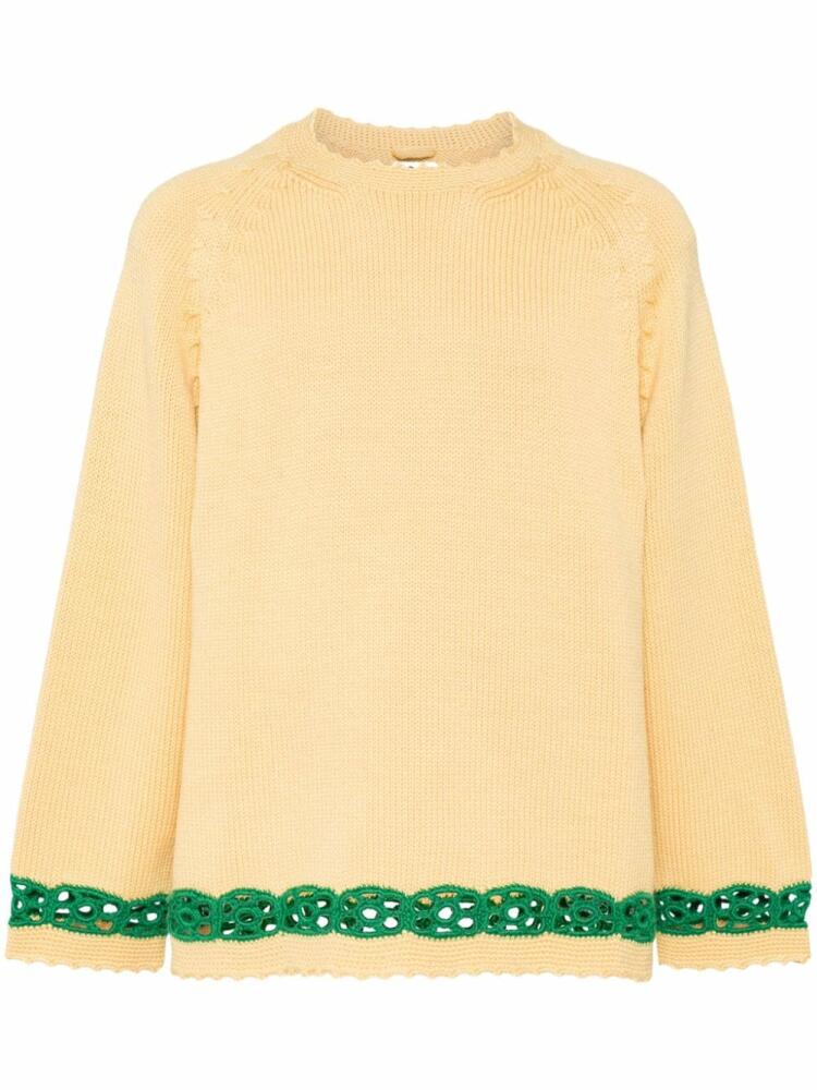 BODE Daisy Garland round-neck jumper - Yellow Cover