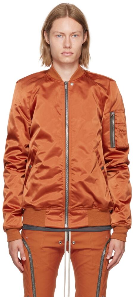 Rick Owens Orange Flight Bomber Jacket Cover