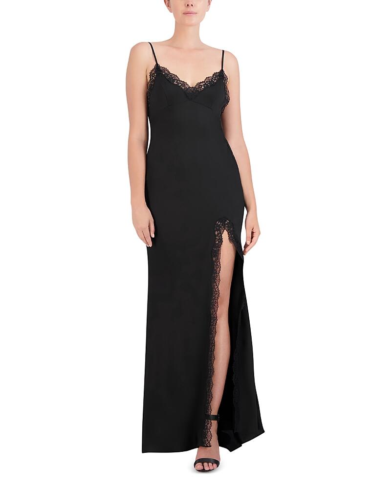 Bcbgmaxazria Lace Trim Low Back Evening Gown Cover