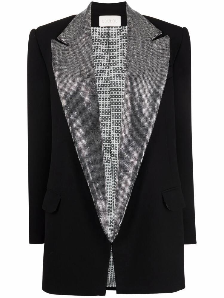 Loulou crystal-embellished single-breasted blazer - Black Cover