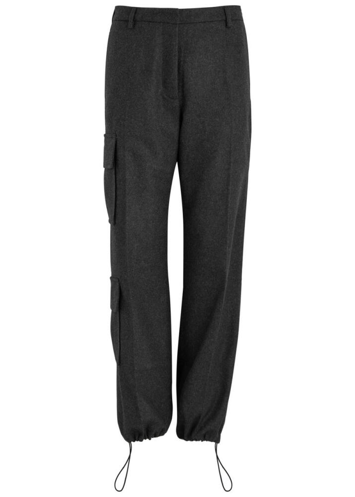 Wales Bonner Reverb Wool-blend Cargo Trousers - Grey Cover