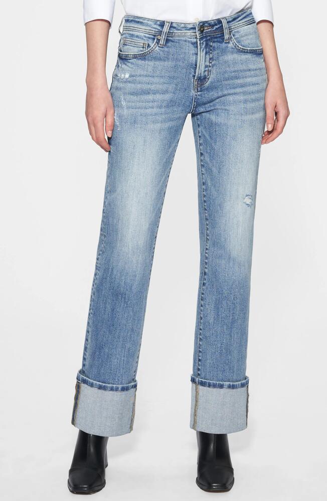 Bayeas Flora Deep Cuff Straight Jeans in Stellar Cover