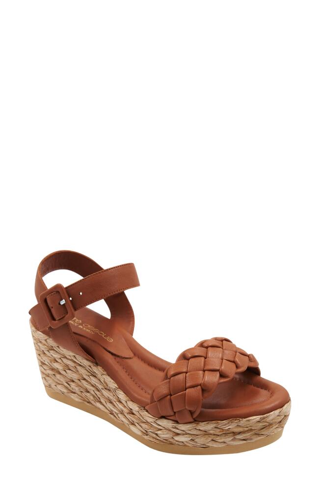 André Assous Cecilia Platform Wedge Sandal in Cognac Cover