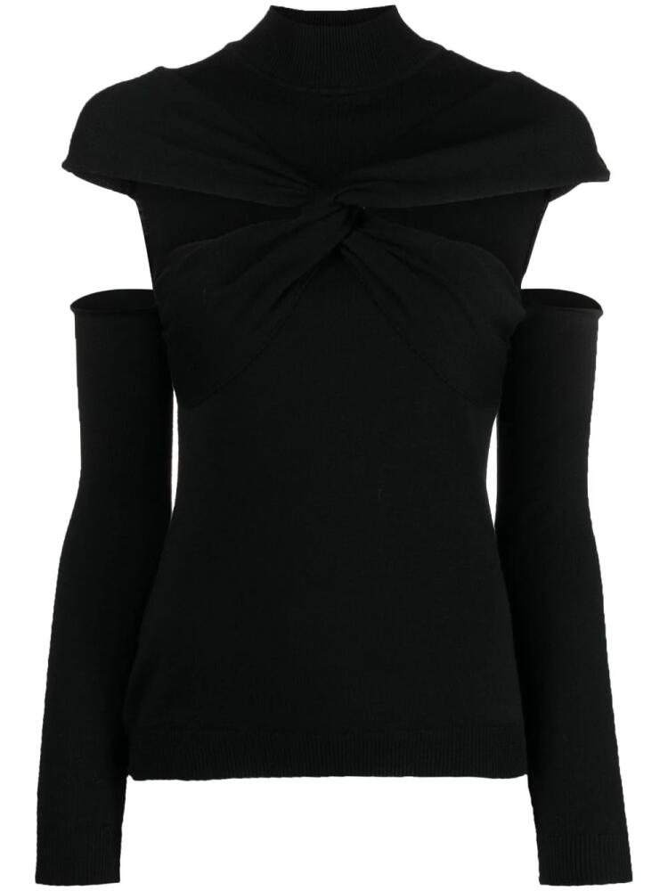 Coperni twist-detail cut-out jumper - Black Cover