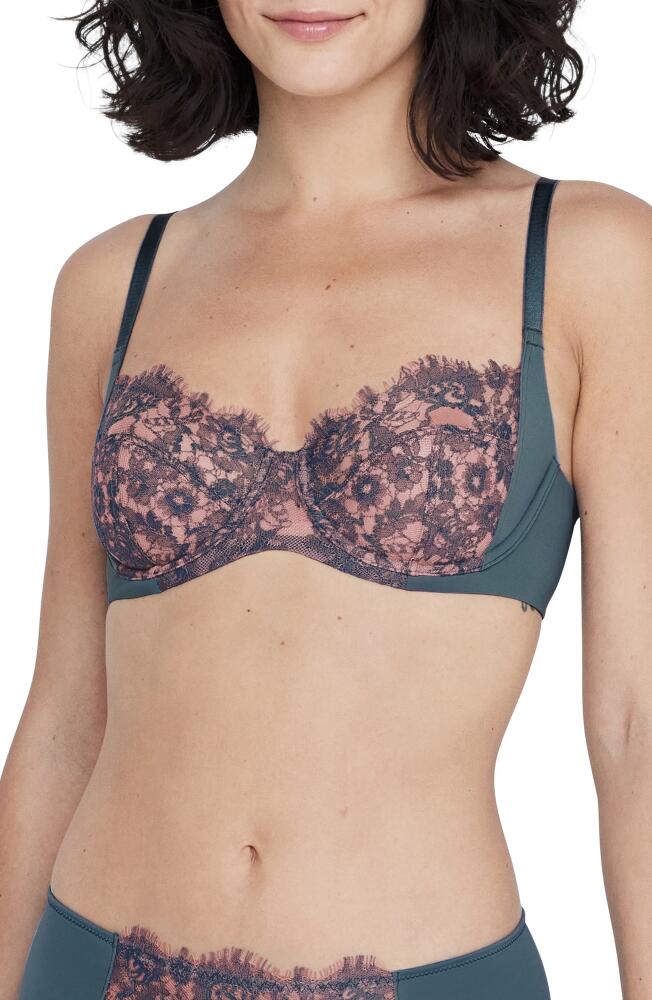 Skarlett Blue Entice Underwire Full Coverage Bra in Sea/Rose Cover