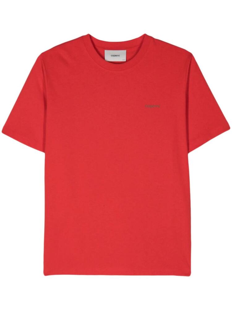 Coperni logo-print cotton T-shirt - Red Cover