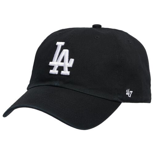 47 Brand Dodgers Clean Up Cap - Mens Black/White Cover