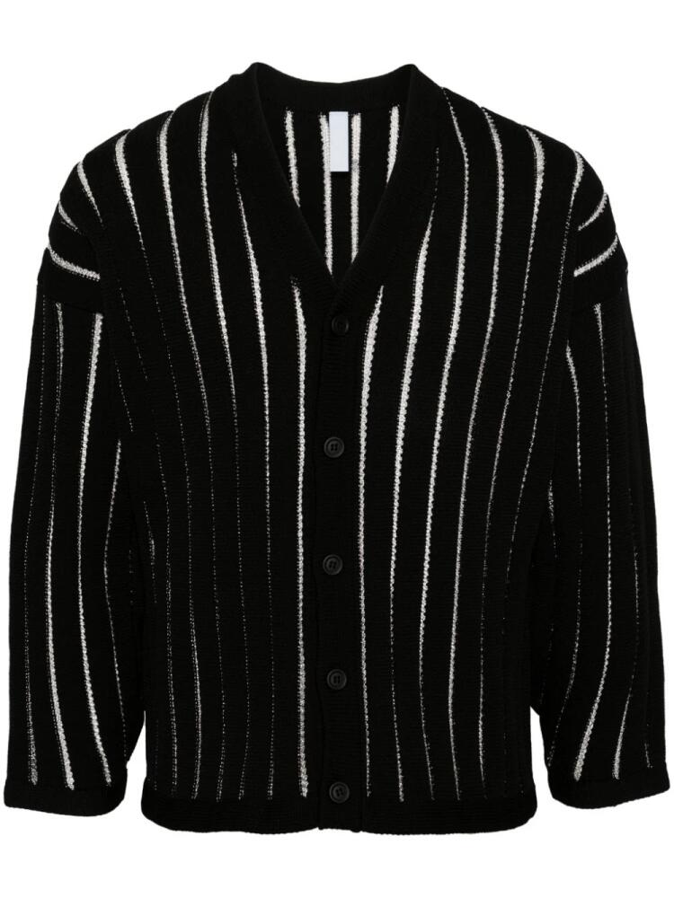 CFCL Louver rib-knit cardigan - Black Cover