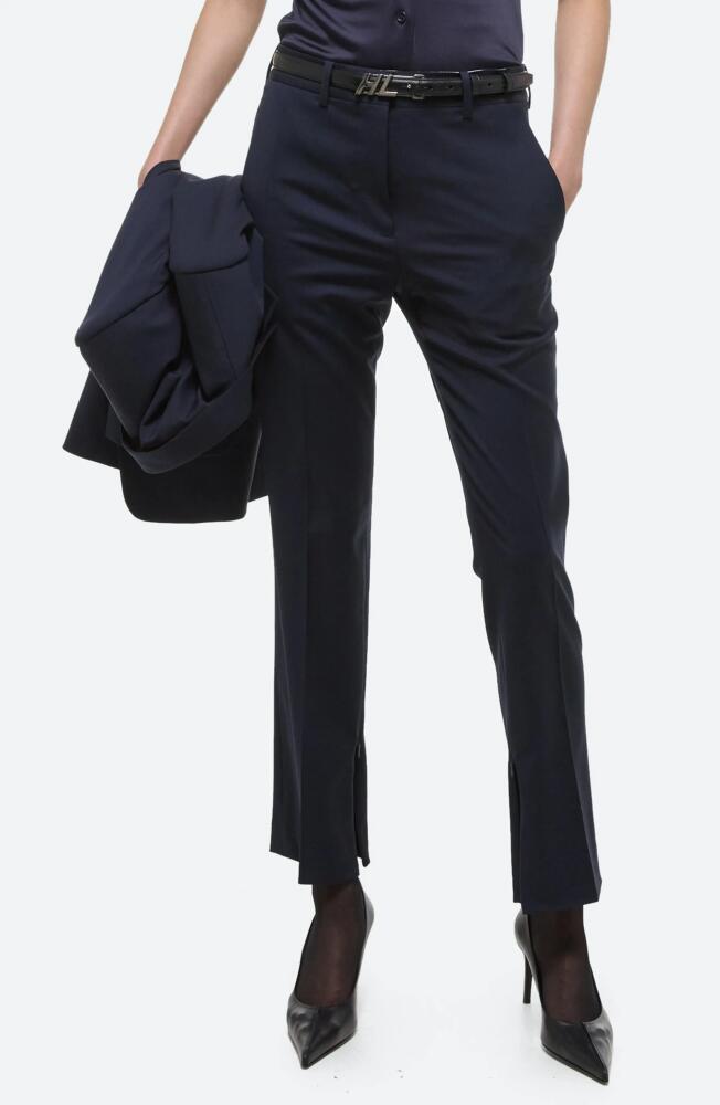 Helmut Lang Slim Fit Virgin Wool Pants in Navy Cover