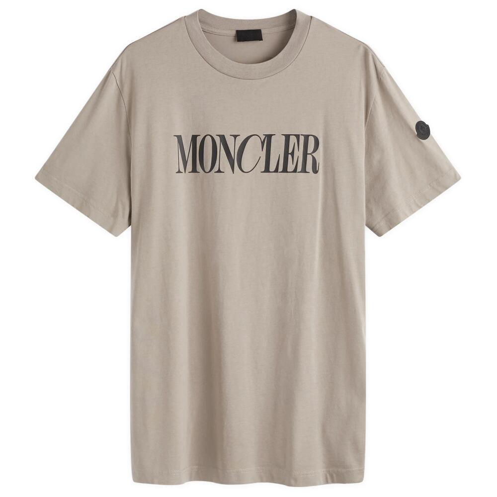 Moncler Men's Logo T-Shirt in Grey Cover