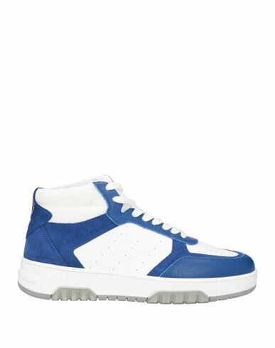 Pollini Man Sneakers Blue Leather Cover