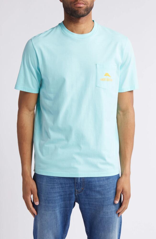 Tommy Bahama Stadium Lights Pocket Graphic T-Shirt in Blue Swell Cover