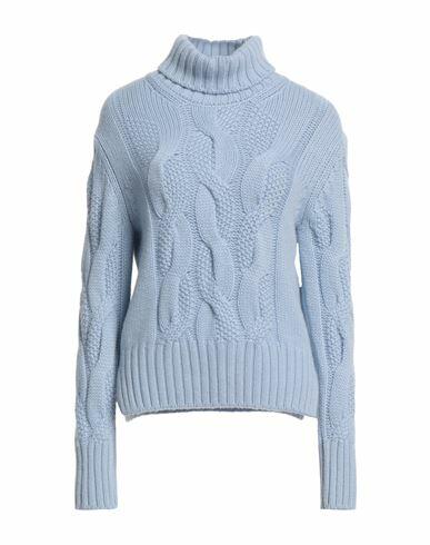 Gran Sasso Woman Turtleneck Sky blue Cashmere Cover