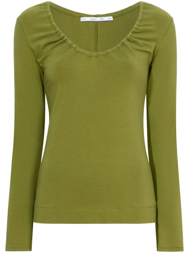 Proenza Schouler White Label Sophia cut-out ruched top - Green Cover