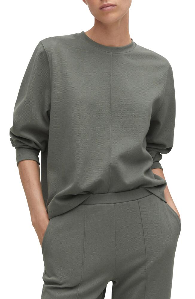 MANGO Pintuck Sweatshirt in Grey Cover