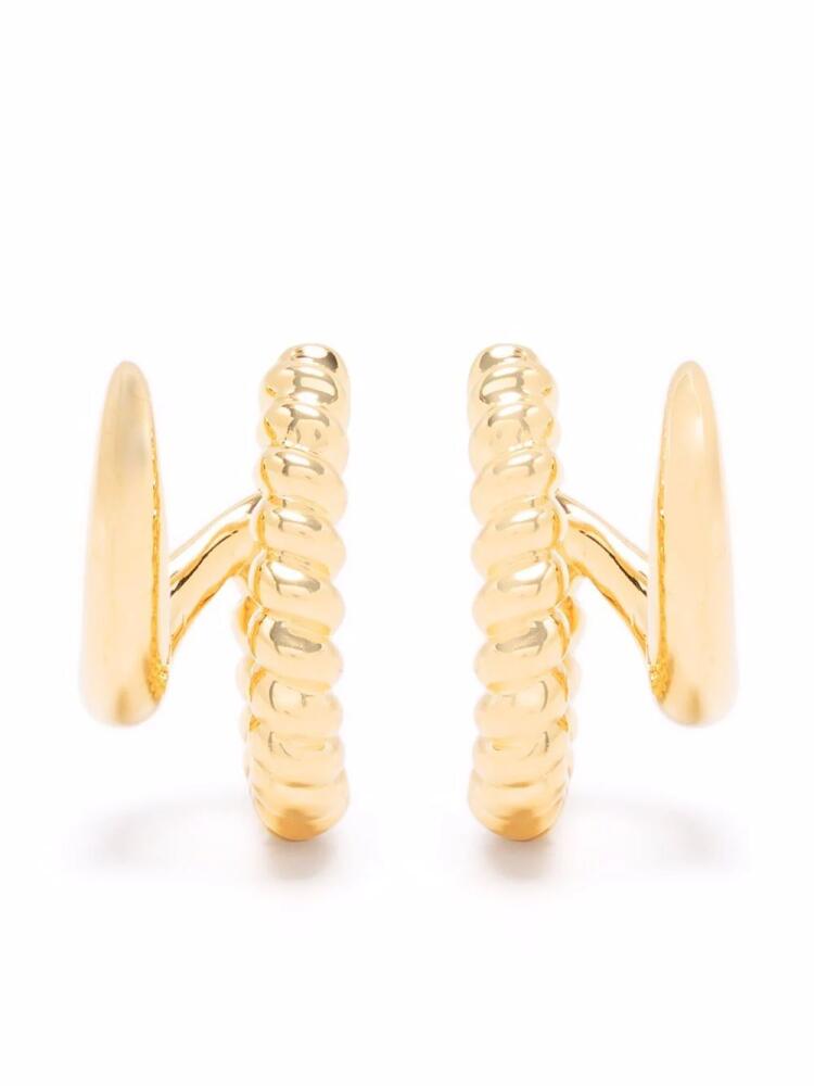 Missoma twisted claw hoop earrings - Gold Cover