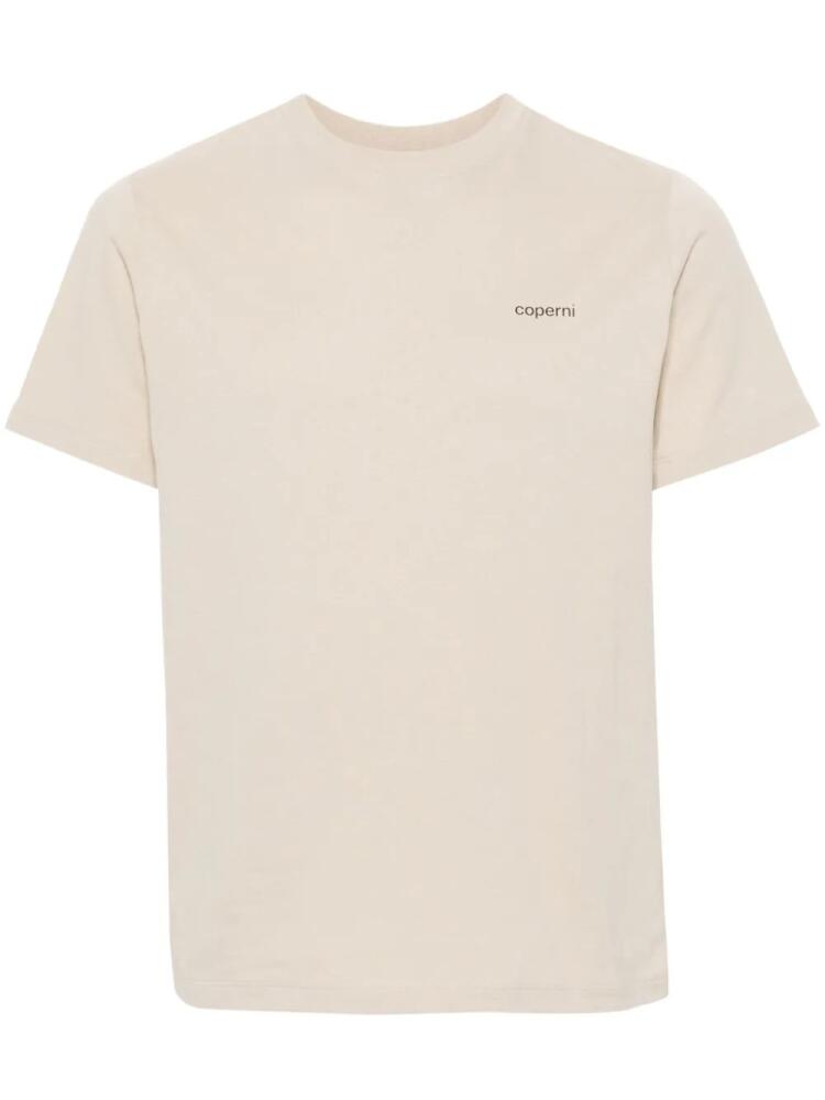 Coperni logo-print cotton T-shirt - Neutrals Cover