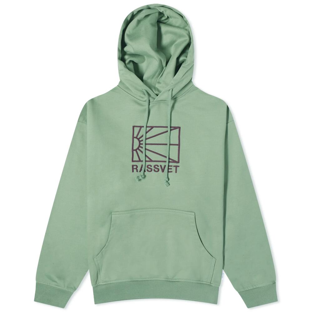 RASSVET Men's Washed Logo Pullover Hoodie in Khaki Cover