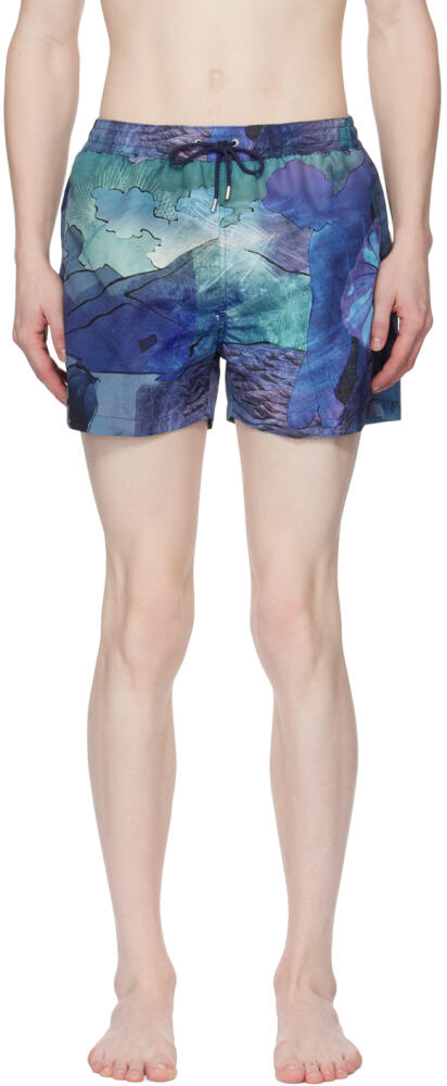 Paul Smith Blue Narcissus Swim Shorts Cover