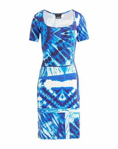 Just Cavalli Woman Mini dress Blue Viscose, Elastane Cover