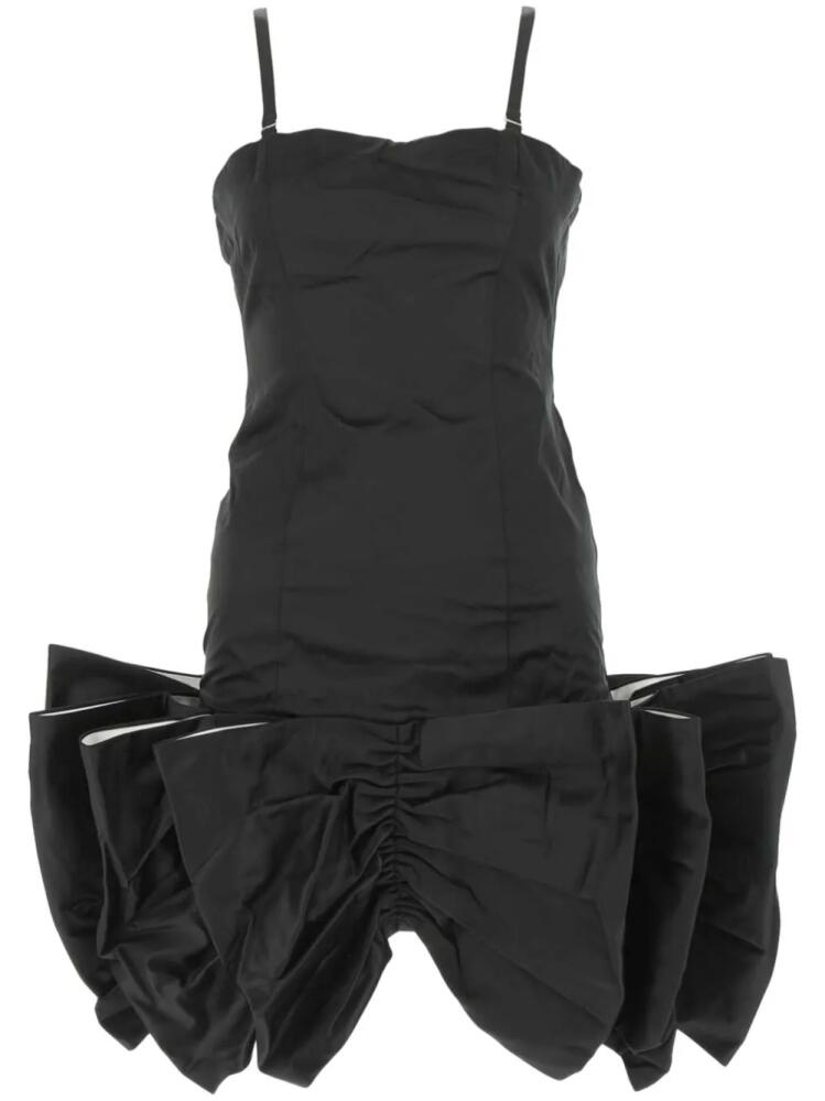 ROTATE BIRGER CHRISTENSEN Leiza oversized bows mini dress - Black Cover