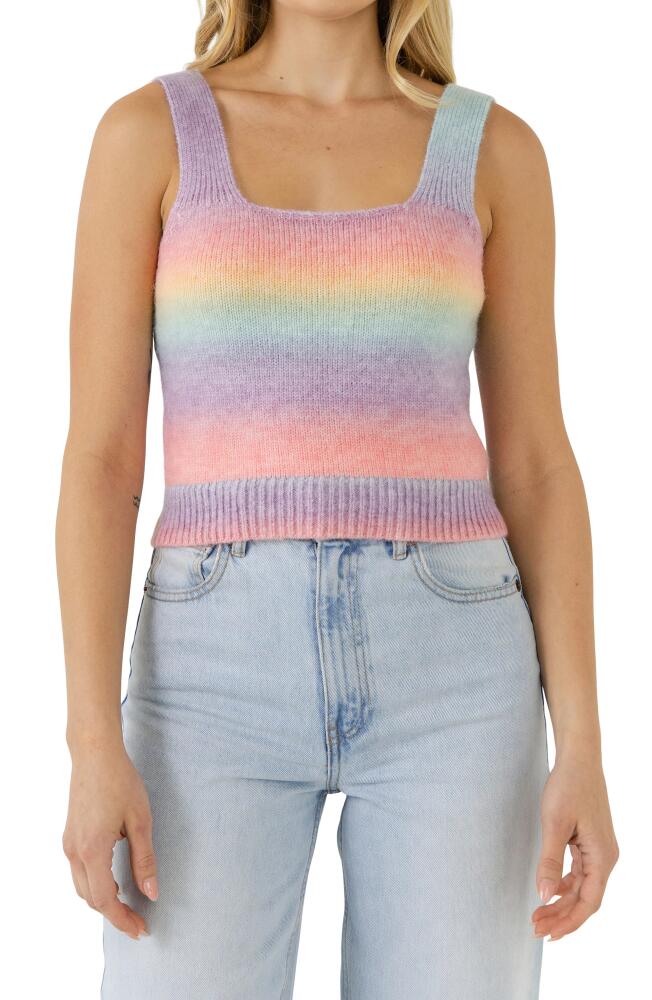 English Factory Rainbow Stripe Sweater Tank in Multi Cover