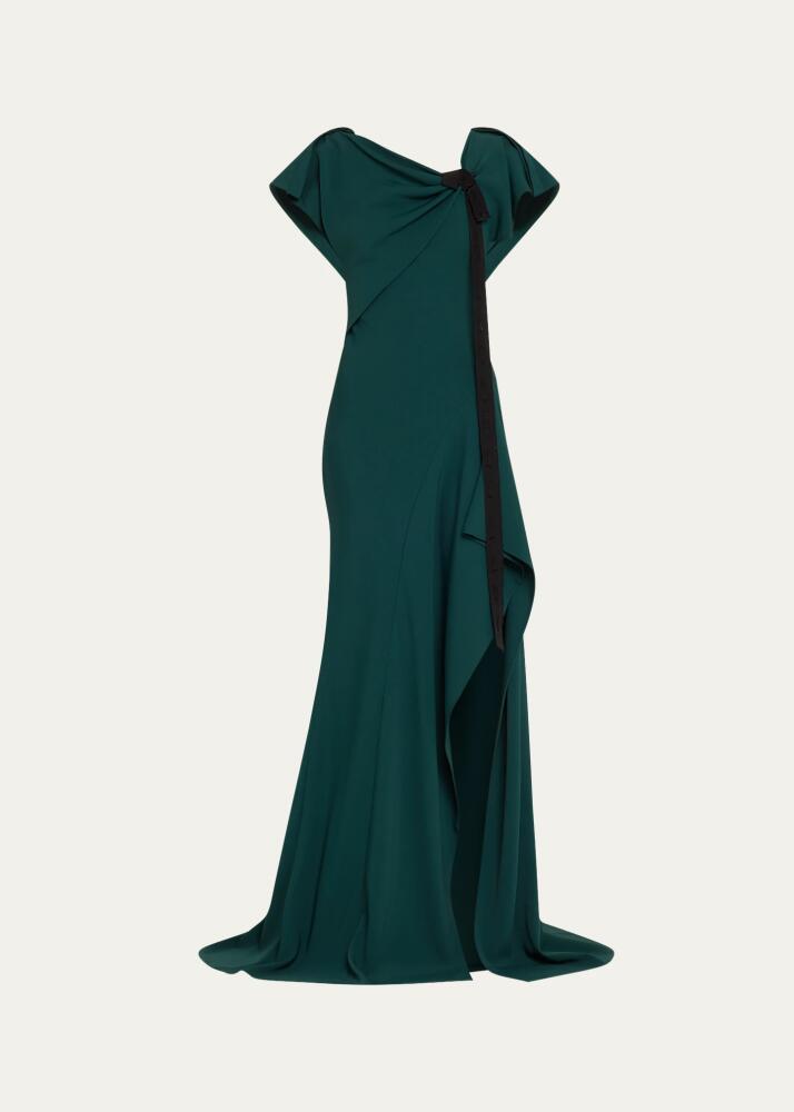 Jason Wu Collection Ruched Fluid Crepe Gown Cover