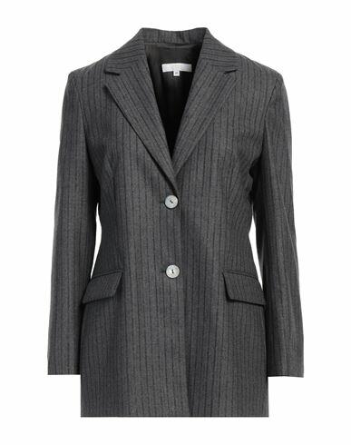 Fedeli Woman Blazer Steel grey Virgin Wool, Polyamide, Polyester Cover