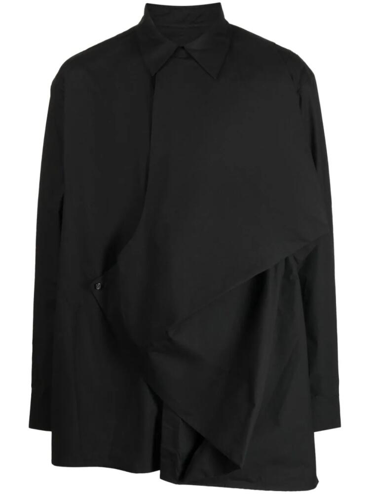 SONGZIO Drape cotton shirt - Black Cover