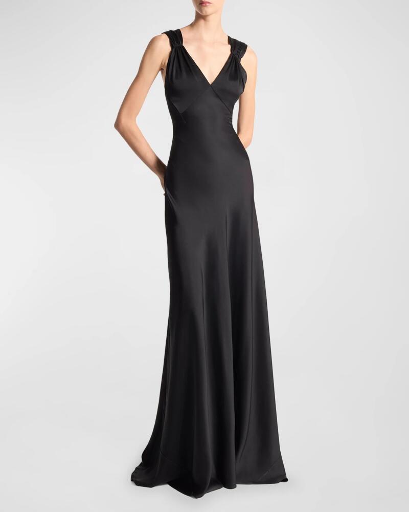 Michael Kors Collection Bias-Cut Satin Charmeuse Gown Cover