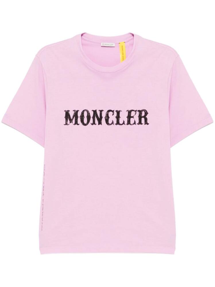 Moncler logo-print T-shirt - Purple Cover