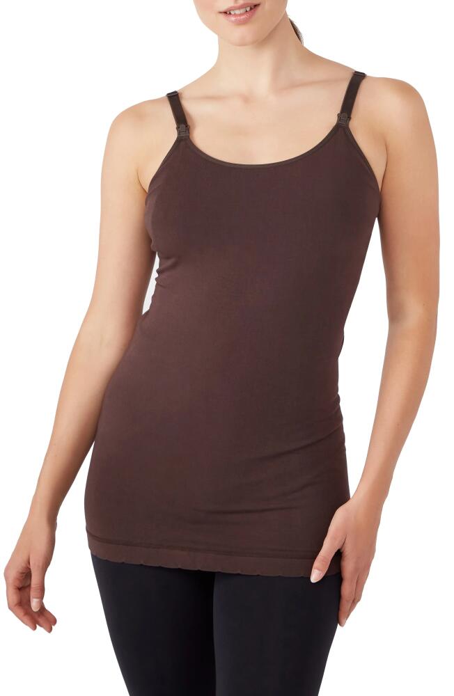 Modern Eternity Seamless Maternity/Nursing Yoga Tank in Chocolate Cover