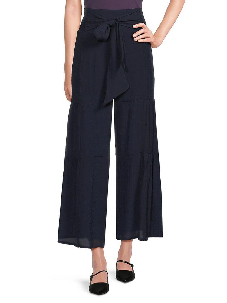 NANETTE nanette lepore Women's Solid Belted Pants - Navy Cover