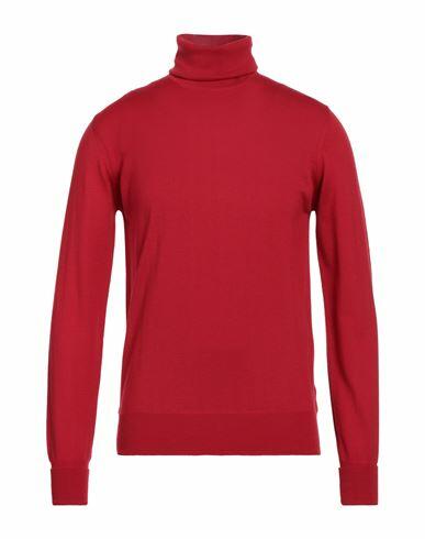 Alpha Studio Man Turtleneck Red Merino Wool Cover