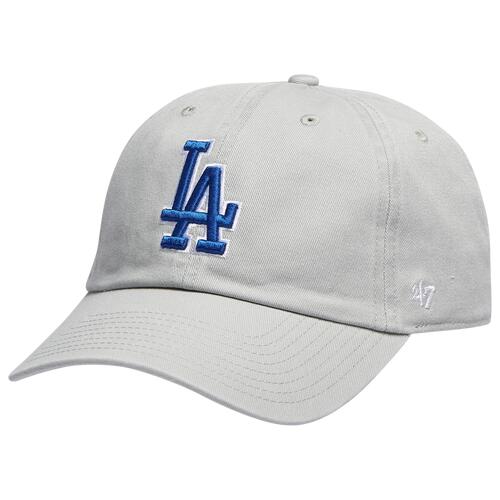 47 Brand Dodgers Clean Up Cap - Mens Grey/Blue Cover