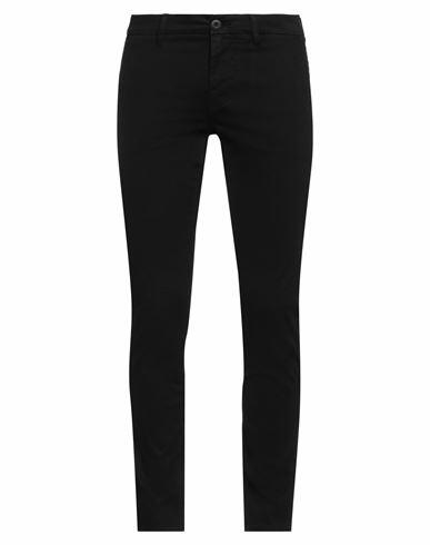 Guess Man Pants Black Cotton, Elastane Cover