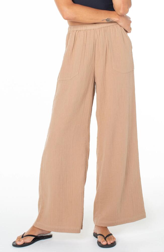 Roxy What a Vibe Wide Leg Organic Cotton Gauze Pants in Amphora Cover