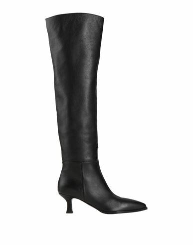 3juin Woman Boot Black Soft Leather Cover