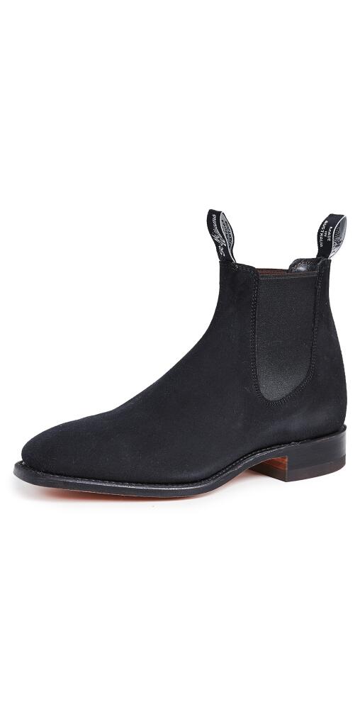 R. M. Williams Suede RM Chelsea Boots Black Cover