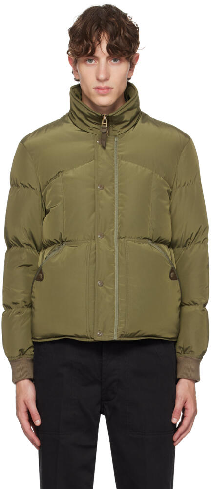 TOM FORD Green Quilted Down Jacket Cover