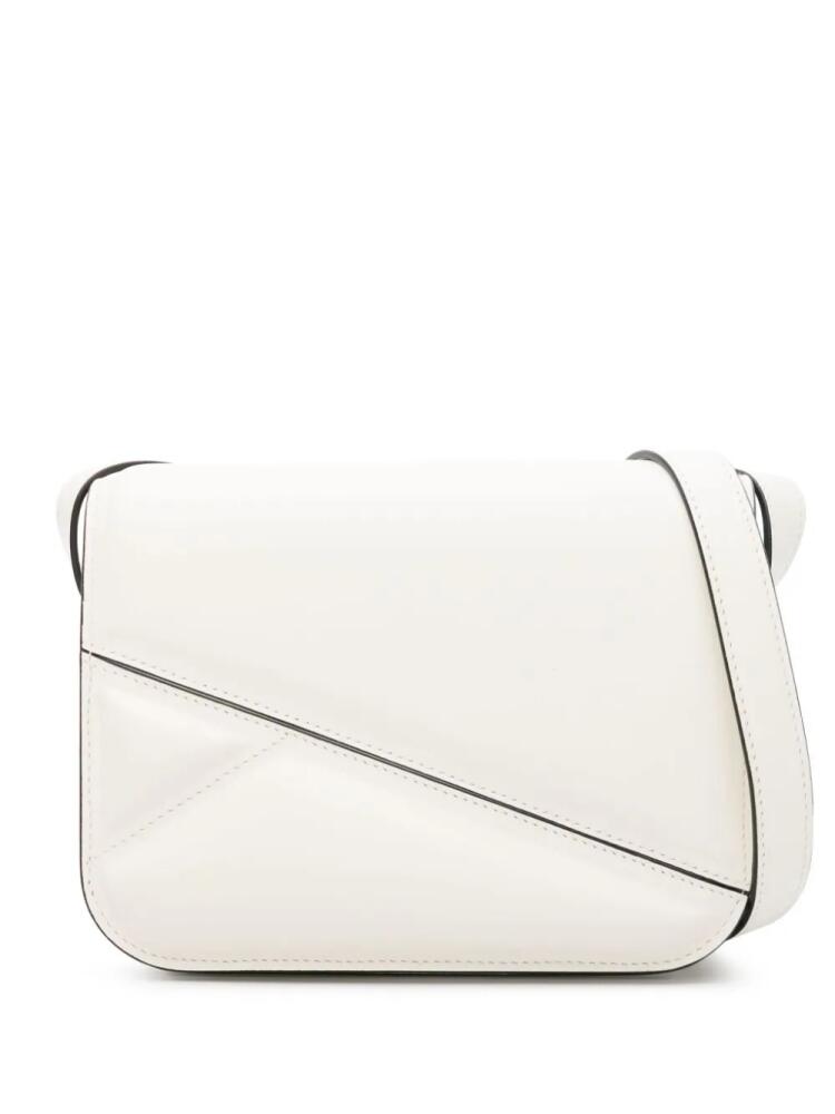 Wandler medium Oscar Trunk leather crossbody bag - White Cover