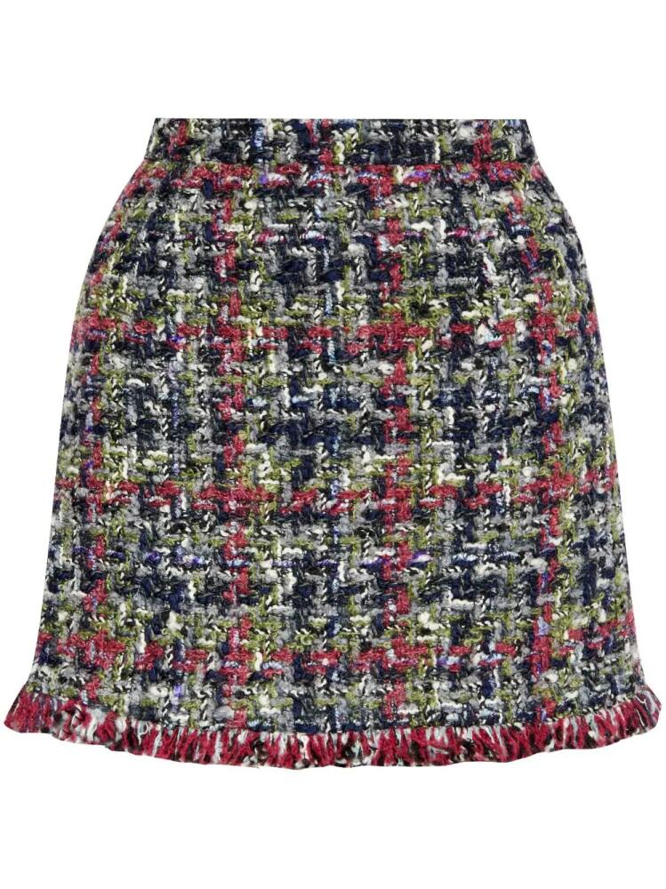 ETRO tweed-bouclé check mini skirt - Black Cover