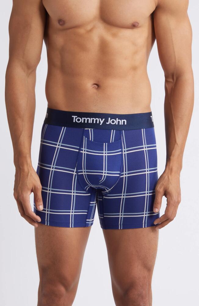 Tommy John Second Skin Boxer Briefs in Blueprint Windowpane Cover