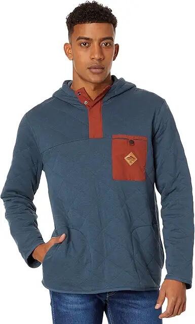 Hurley Russell Quilted 1/4 Snap Fleece (Iron Ore) Men's Clothing Cover