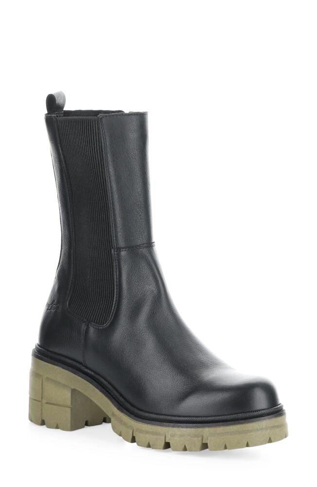 Bos. & Co. Brunas Waterproof Chelsea Boot in Black/Khaki Feel/Elastic Cover