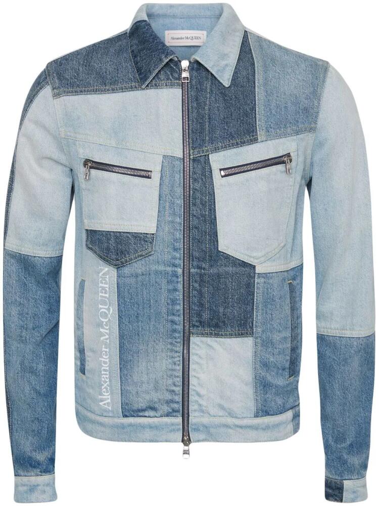 Alexander McQueen patchwork denim jacket - Blue Cover