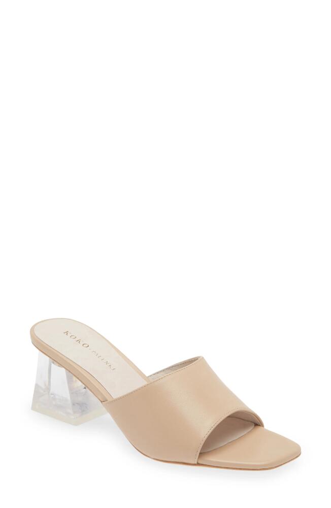 KOKO + PALENKI Belize Sandal in Nude Leather Cover