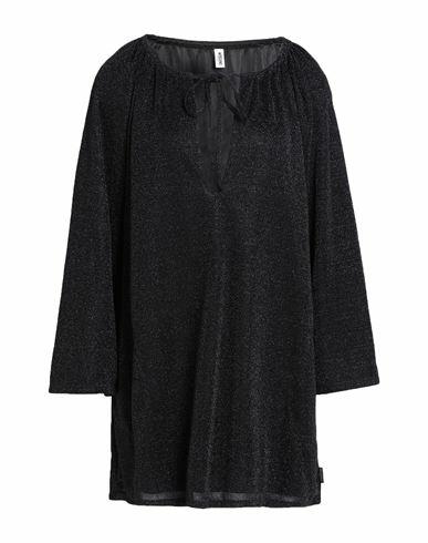 Moschino Woman Cover-up Black Polyamide, Metallic fiber Cover