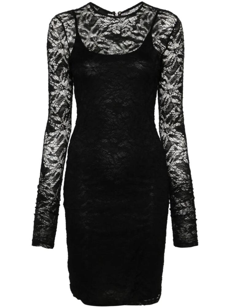 PINKO Amazzone floral-lace midi dress - Black Cover